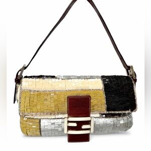 Vintage Fendi Sequin beaded Paillettes Baguette- RARE